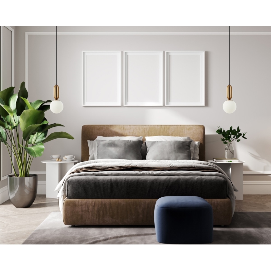 ITALUX -  Κρεμαστό φωτιστικό οροφής ALDEVA 1xE27/40W/230V μπρονζέ