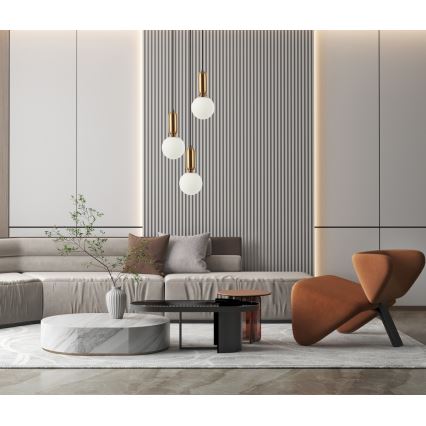 ITALUX - Φωτιστικό οροφής με καλώδιο ALDEVA 3xE27/40W/230V μαύρο/μπρονζέ