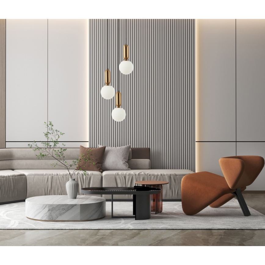 ITALUX - Πολύφωτο με συρματόσχοινο ALDEVA 3xE27/40W/230V μαύρο/μπρονζέ
