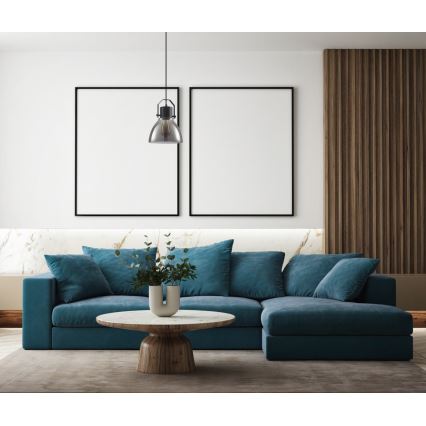 ITALUX - Κρεμαστό φωτιστικό οροφής  DARLENA 1xE27/40W/230V μαύρο