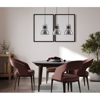 ITALUX -  Κρεμαστό φωτιστικό οροφής ράγα DARLENA 3xE27/40W/230V μαύρο