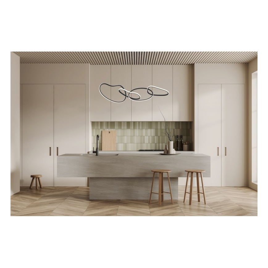 ITALUX - LED κρεμαστό φωτιστικό με καλώδιο FONTE LED/60W/230V 3000/4000/6000K μαύρο