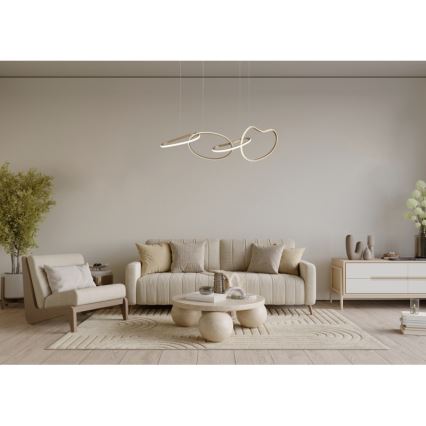 ITALUX - Κρεμαστό φωτιστικό LED με καλώδιο FONTE LED/60W/230V 3000/4000/6000K χρυσό