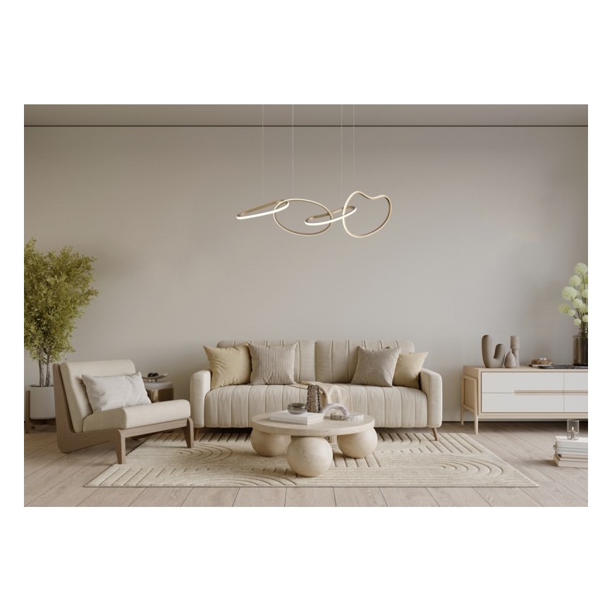 ITALUX - Κρεμαστό φωτιστικό LED με καλώδιο FONTE LED/60W/230V 3000/4000/6000K χρυσό