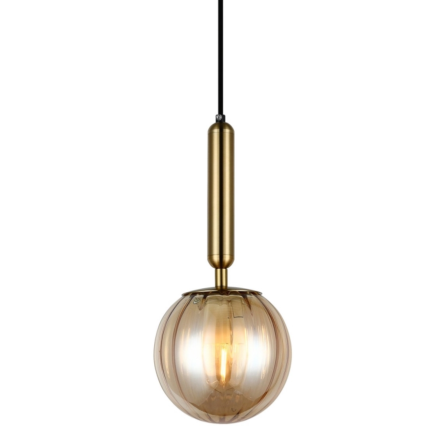 ITALUX - Κρεμαστό φωτιστικό οροφής RAVENA 1xE27/5W/230V ορείχαλκος