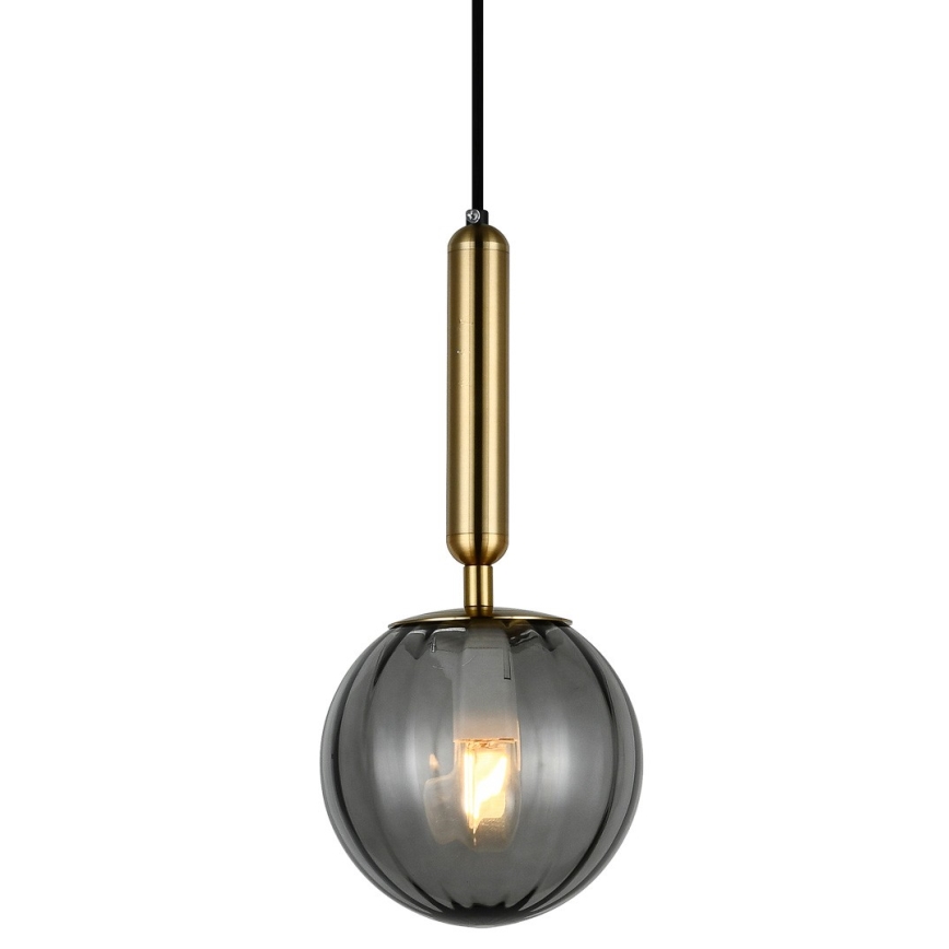 ITALUX - Κρεμαστό φωτιστικό οροφής RAVENA 1xE27/5W/230V μαύρο/ορείχαλκος