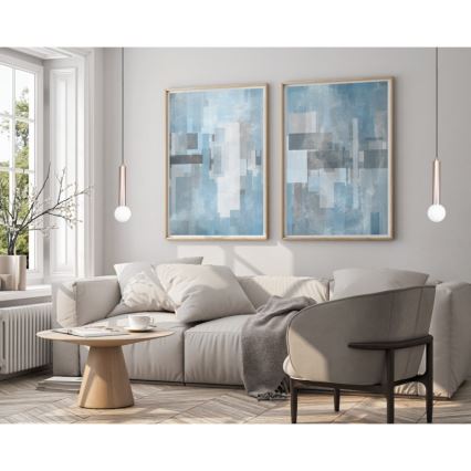 ITALUX - Κρεμαστό φωτιστικό FILANO με καλώδιο 1xG9/5W/230V ροζ χρυσό