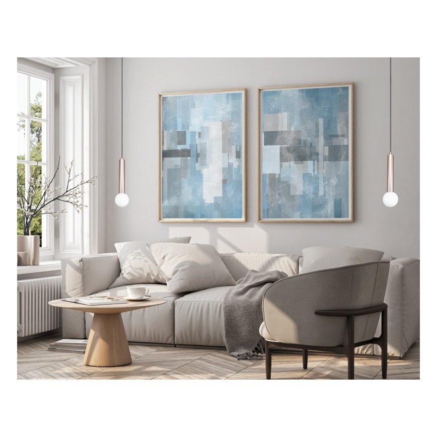 ITALUX - Κρεμαστό φωτιστικό FILANO με καλώδιο 1xG9/5W/230V ροζ χρυσό