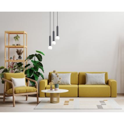 ITALUX - Κρεμαστό φωτιστικό με καλώδιο FILANO 3xG9/5W/230V μαύρο