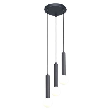 ITALUX - Κρεμαστό φωτιστικό με καλώδιο FILANO 3xG9/5W/230V μαύρο