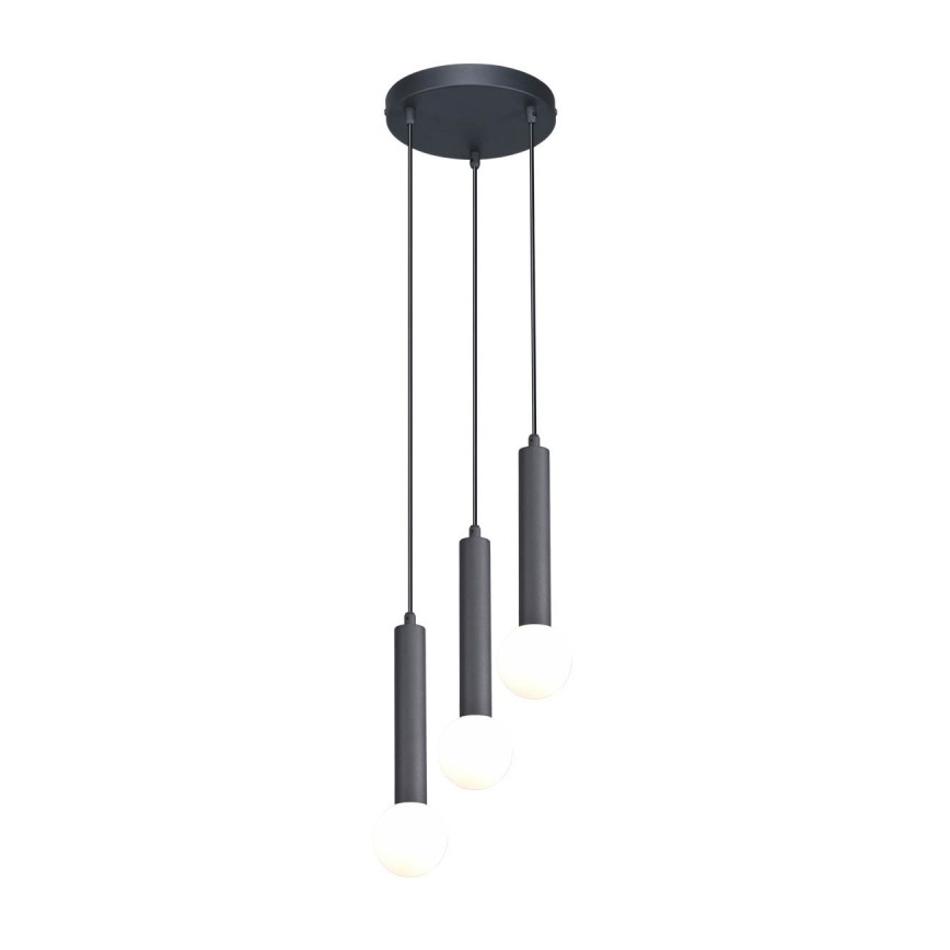 ITALUX - Κρεμαστό φωτιστικό με καλώδιο FILANO 3xG9/5W/230V μαύρο