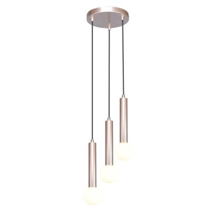 ITALUX - Κρεμαστό φωτιστικό σε καλώδιο FILANO 3xG9/5W/230V ροζ χρυσό