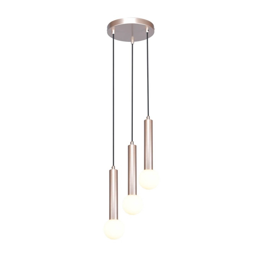 ITALUX - Κρεμαστό φωτιστικό σε καλώδιο FILANO 3xG9/5W/230V ροζ χρυσό