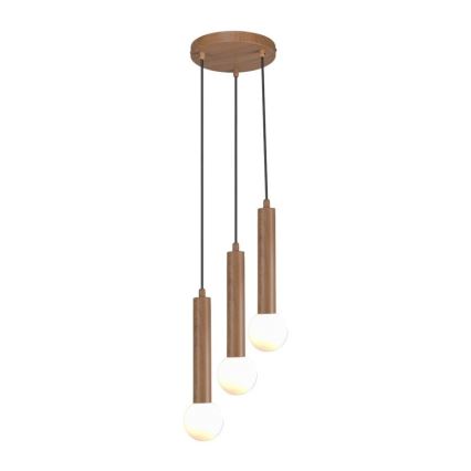 ITALUX - Κρεμαστό φωτιστικό με καλώδιο FILANO 3xG9/5W/230V καφέ