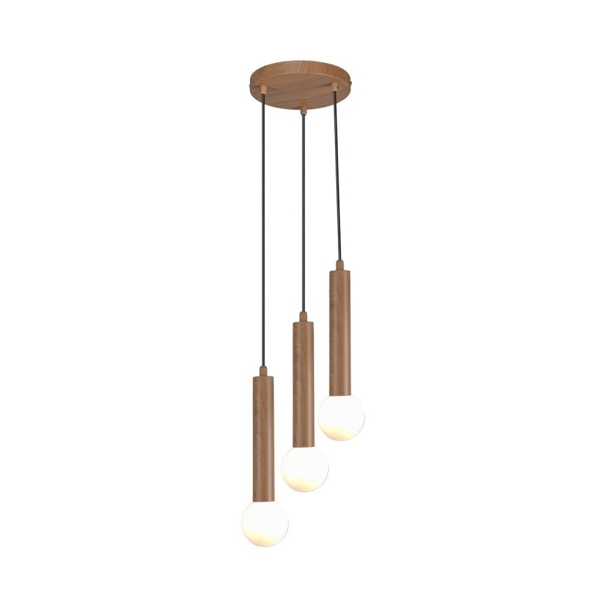 ITALUX - Κρεμαστό φωτιστικό με καλώδιο FILANO 3xG9/5W/230V καφέ