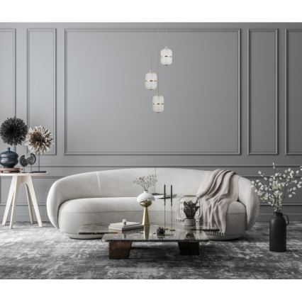 ITALUX - Κρεμαστό φωτιστικό με καλώδιο ALANI 3xLED/5W/230V 3000K μαύρο/χρυσό
