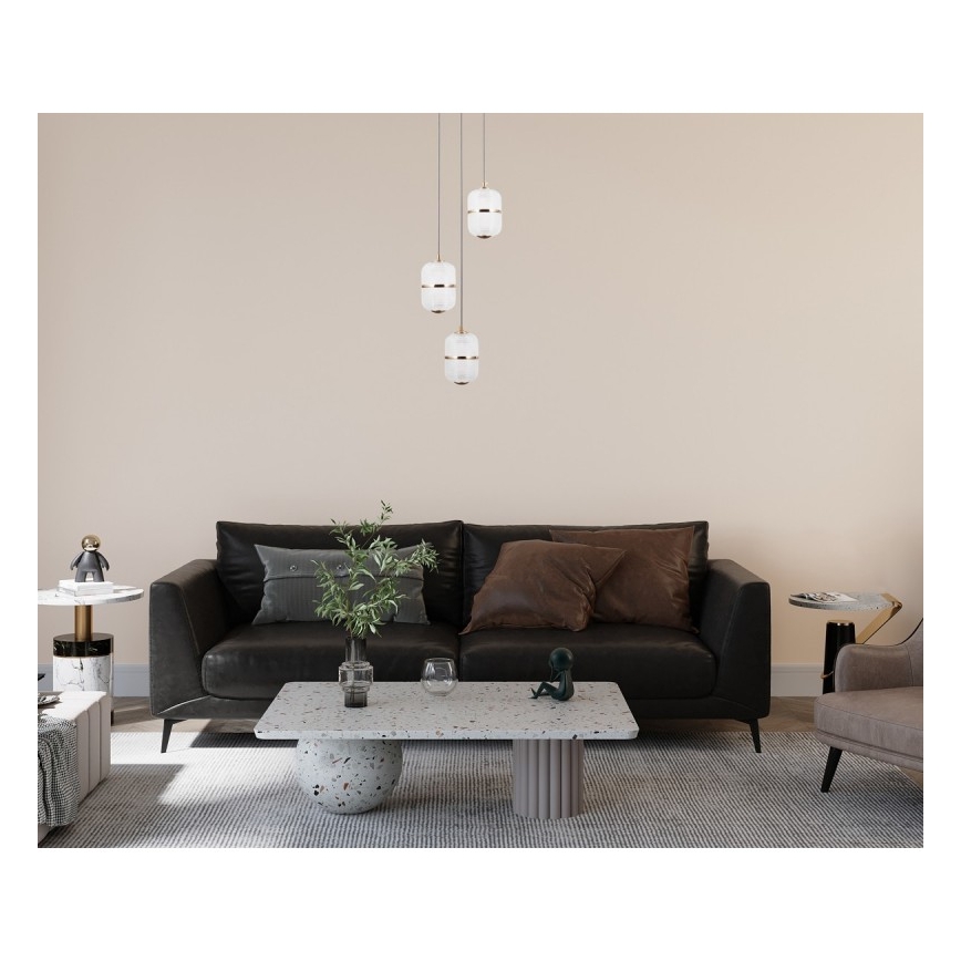 ITALUX - Κρεμαστό LED φωτιστικό ALANI σε καλώδιο 3xLED/5W/230V 3000K χρυσό