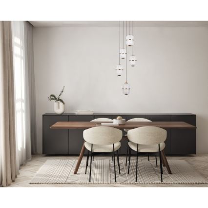 ITALUX - LED κρεμαστό φωτιστικό με καλώδιο ALANI 5xLED/5,6W/230V 3000K χρυσό