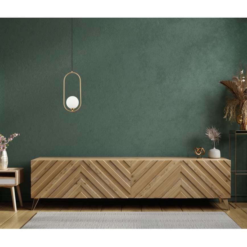 ITALUX - Κρεμαστό φωτιστικό οροφής LUPUS 1xG9/25W/230V μαύρο/χρυσαφί