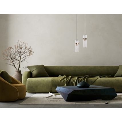 ITALUX - Κρεμαστό φωτιστικό με καλώδιο TARASO 1xE14/40W/230V χρυσό