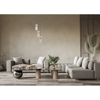 ITALUX - Κρεμαστό φωτιστικό με καλώδιο TARASO 3xE14/40W/230V χρυσό