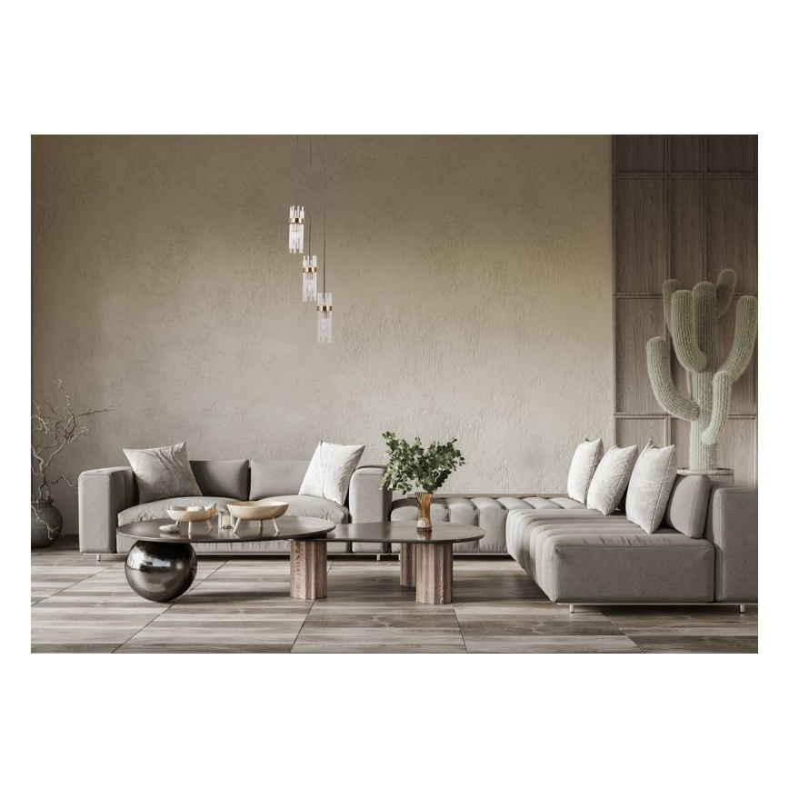 ITALUX - Κρεμαστό φωτιστικό με καλώδιο TARASO 3xE14/40W/230V χρυσό