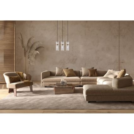 ITALUX - Κρεμαστό φωτιστικό με καλώδιο TARASO 3xE14/40W/230V χρυσό