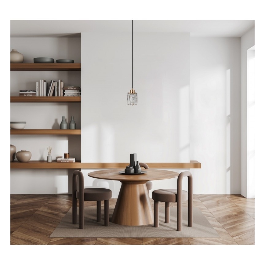ITALUX - Κρεμαστό φωτιστικό με καλώδιο TORNO 1xE14/40W/230V μαύρο/χρυσό