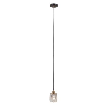 ITALUX - Κρεμαστό φωτιστικό με καλώδιο TORNO 1xE14/40W/230V μαύρο/χρυσό