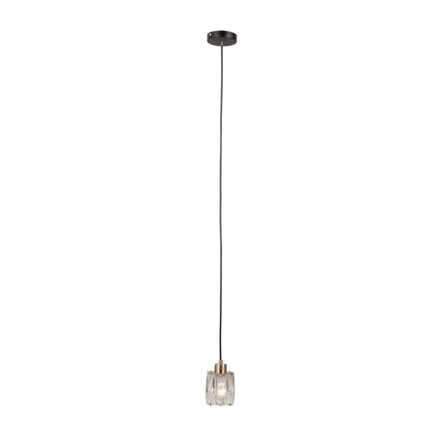ITALUX - Κρεμαστό φωτιστικό με καλώδιο TORNO 1xE14/40W/230V μαύρο/χρυσό