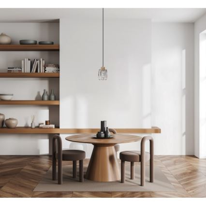 ITALUX - Κρεμαστό φωτιστικό TORNO με καλώδιο 1xE14/40W/230V, χρυσό
