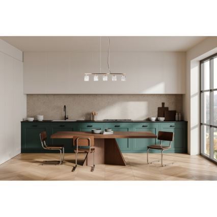 ITALUX - Κρεμαστό φωτιστικό σε καλώδιο SIMONA 5xE14/40W/230V χρυσό