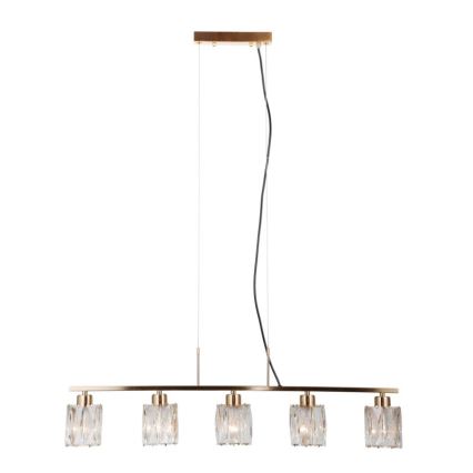 ITALUX - Κρεμαστό φωτιστικό σε καλώδιο SIMONA 5xE14/40W/230V χρυσό
