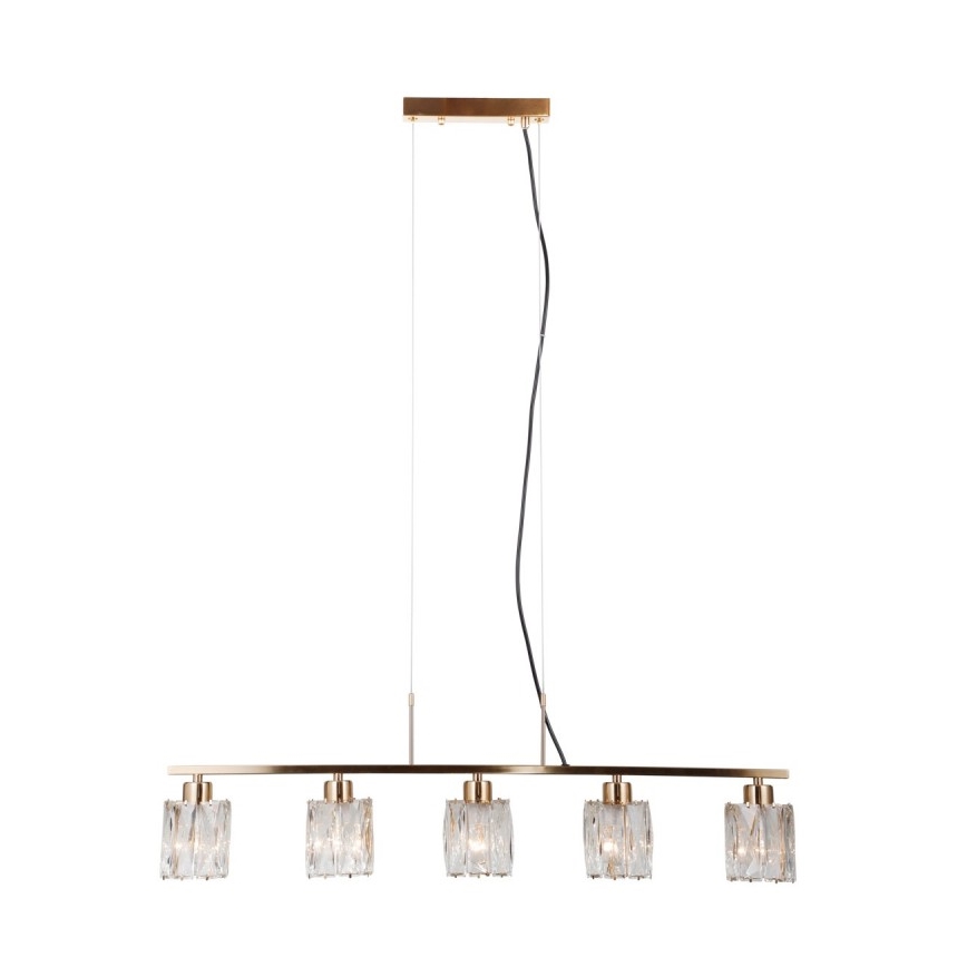 ITALUX - Κρεμαστό φωτιστικό σε καλώδιο SIMONA 5xE14/40W/230V χρυσό