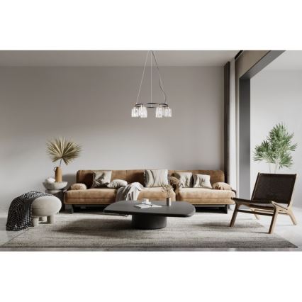 ITALUX - Πολυέλαιος με ανάρτηση σε καλώδιο SIMONA 6xE14/40W/230V μαύρο/χρυσό