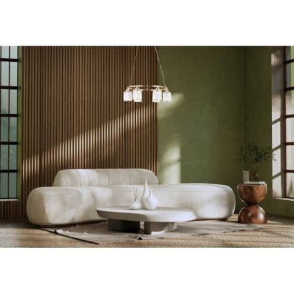 ITALUX - Κρεμαστό φωτιστικό με καλώδιο SIMONA 6xE14/40W/230V χρυσό