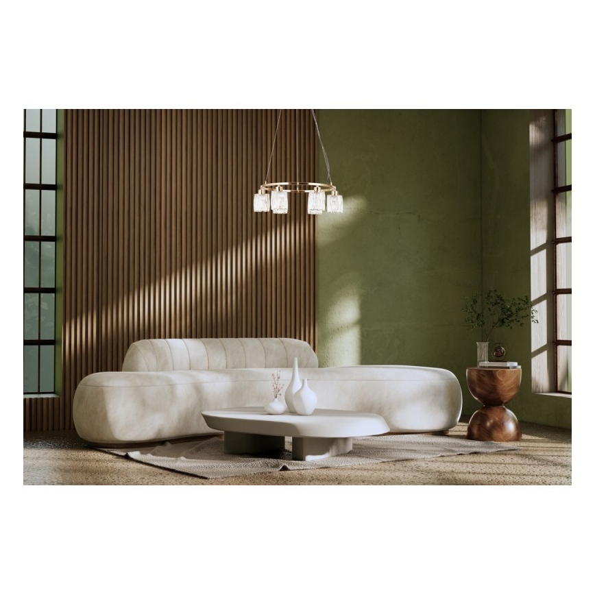 ITALUX - Κρεμαστό φωτιστικό με καλώδιο SIMONA 6xE14/40W/230V χρυσό