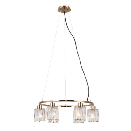 ITALUX - Κρεμαστό φωτιστικό με καλώδιο SIMONA 6xE14/40W/230V χρυσό