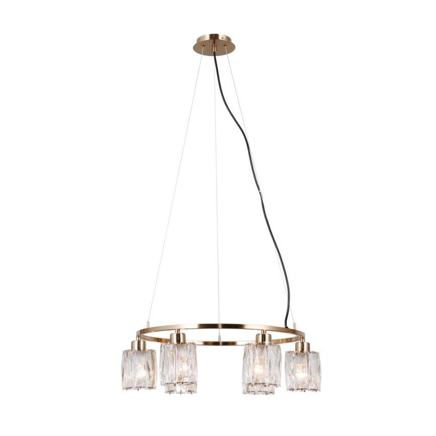 ITALUX - Κρεμαστό φωτιστικό με καλώδιο SIMONA 6xE14/40W/230V χρυσό