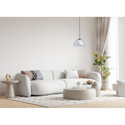 ITALUX - Κρεμαστό φωτιστικό με καλώδιο AINALE 1xG9/7W/230V μαύρο/διάφανο