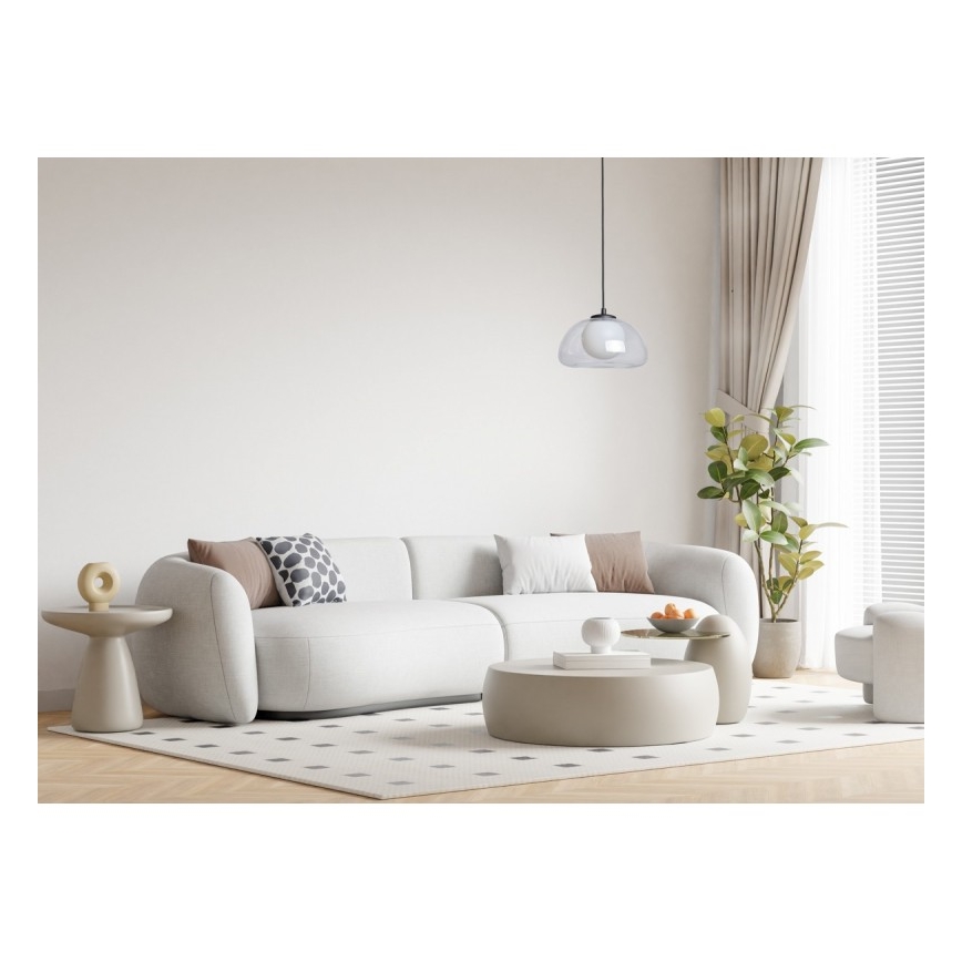 ITALUX - Κρεμαστό φωτιστικό με καλώδιο AINALE 1xG9/7W/230V μαύρο/διάφανο