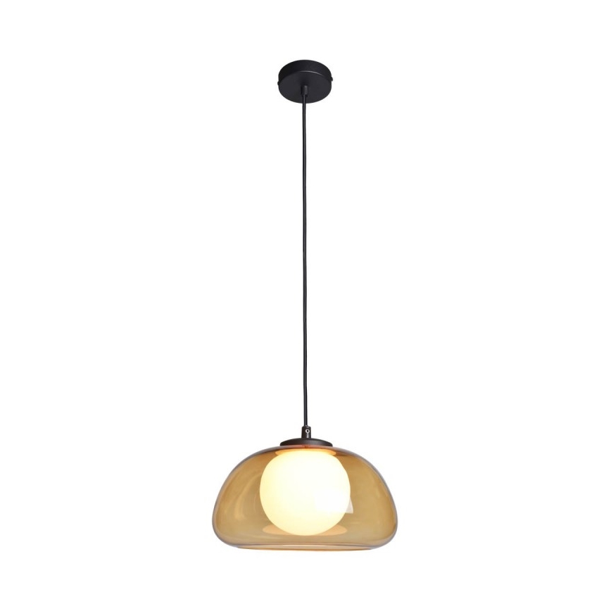 ITALUX - Κρεμαστό φωτιστικό με καλώδιο AINALE 1xG9/7W/230V μαύρο/καπνιστό καφέ