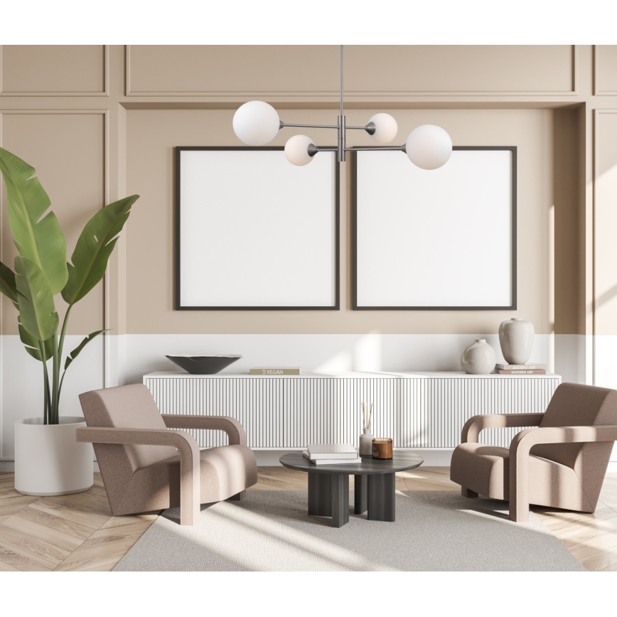 ITALUX - Φωτιστικό οροφής EVORA με ράβδο 4xG9/5W/230V νίκελ