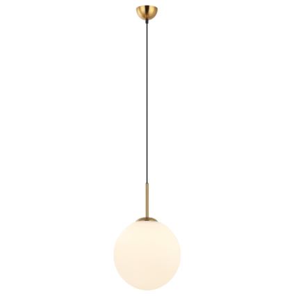 ITALUX - Πολύφωτο με συρματόσχοινο DEORE 1xE27/40W/230V διάμετρος 30 cm μπρονζέ