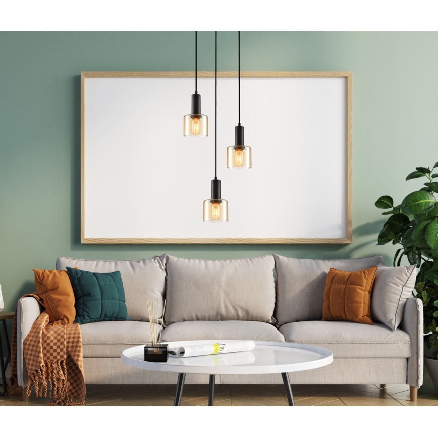 ITALUX - Κρεμαστό φωτιστικό οροφής τρίφωτο SANTIA 3xE27/40W/230V