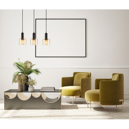 ITALUX - Κρεμαστό φωτιστικό οροφής τρίφωτο SANTIA 3xE27/40W/230V