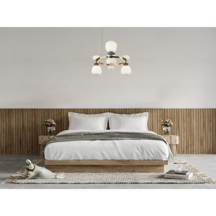ITALUX - Κρεμαστό φωτιστικό LED με καλώδιο EVANS LED/33W/230V 3000K χρυσό/μπλε/καφέ