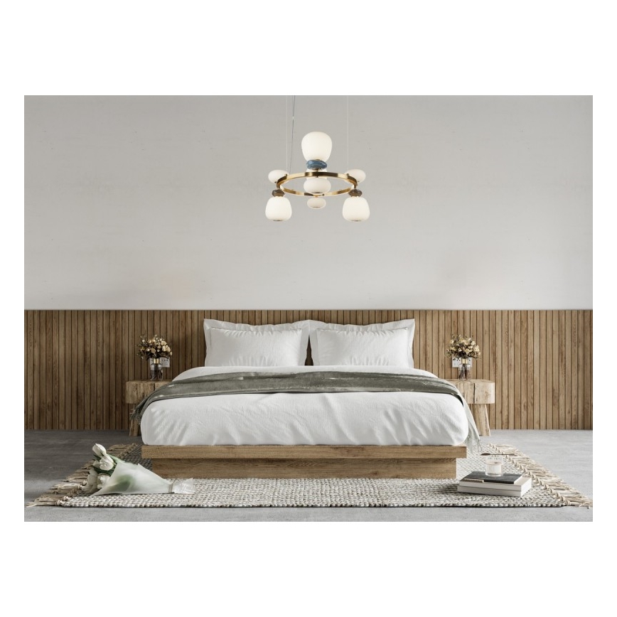 ITALUX - Κρεμαστό φωτιστικό LED με καλώδιο EVANS LED/33W/230V 3000K χρυσό/μπλε/καφέ