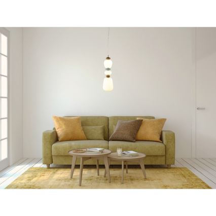 ITALUX - LED πολυέλαιος σε καλώδιο EVANS LED/19W/230V 3000K χρυσό/μπλε/καφέ