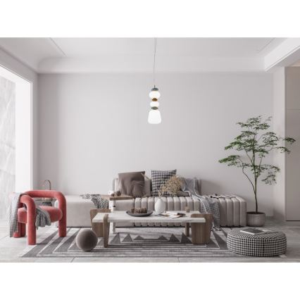 ITALUX - Κρεμαστό φωτιστικό LED σε καλώδιο EVANS LED/15W/230V 3000K χρυσό/μπλε